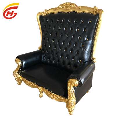 Modern Royal Luxury New Black High Back King Queen Princess Foot Spa Throne Pedicure Chair