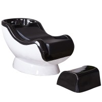 Modern black shampoo chair for hair salon shampoo bed hair washing sink for barber shop equipment