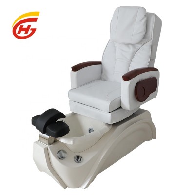 White simple high-end commercial nail salon furniture Spa massage manicure pedicure chair